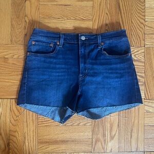 NWT Levi's High Rise Dark Blue Jean Shorts
